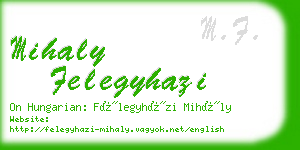 mihaly felegyhazi business card